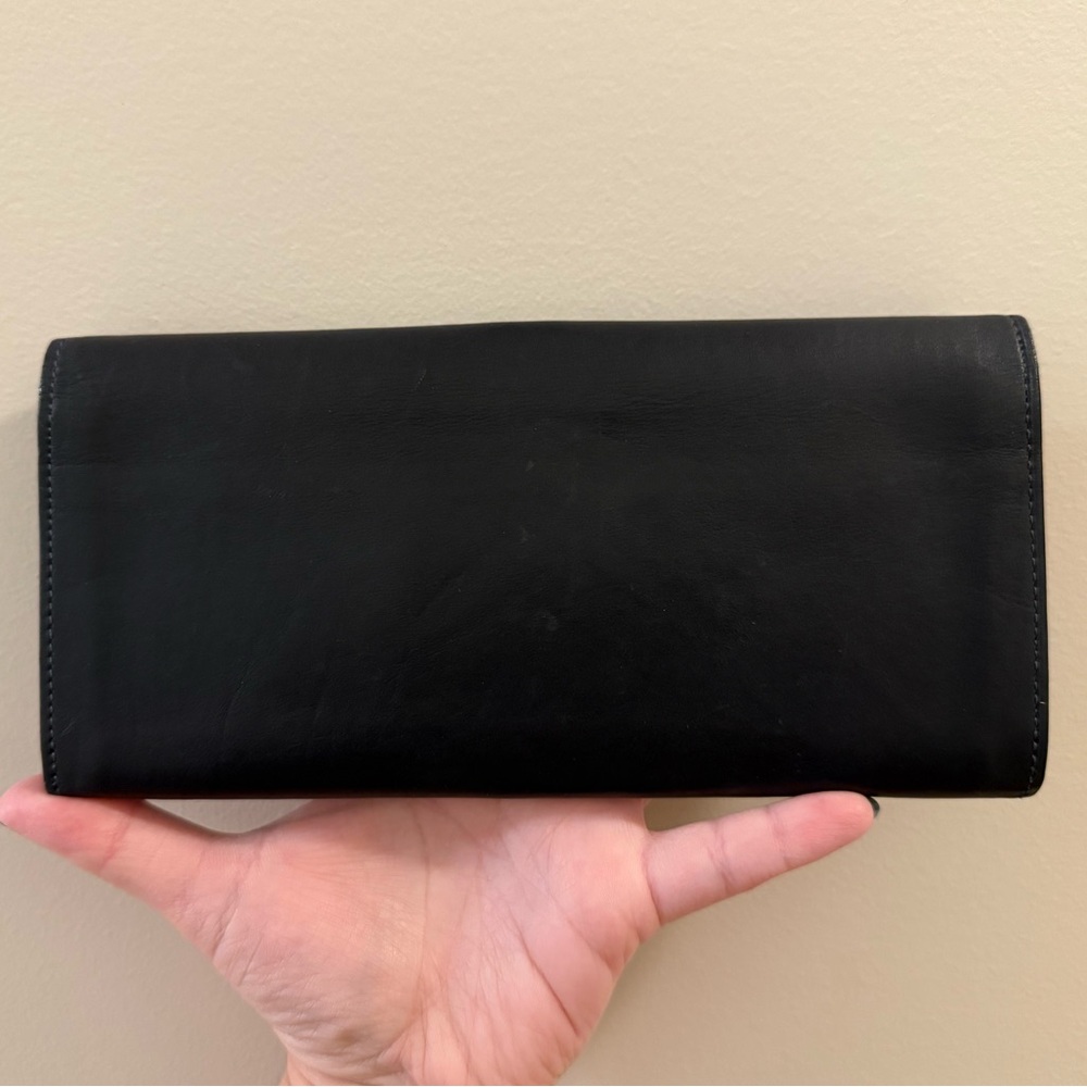 Yves Saint Laurent Black Leather Long Wallet - Picture 2 of 12